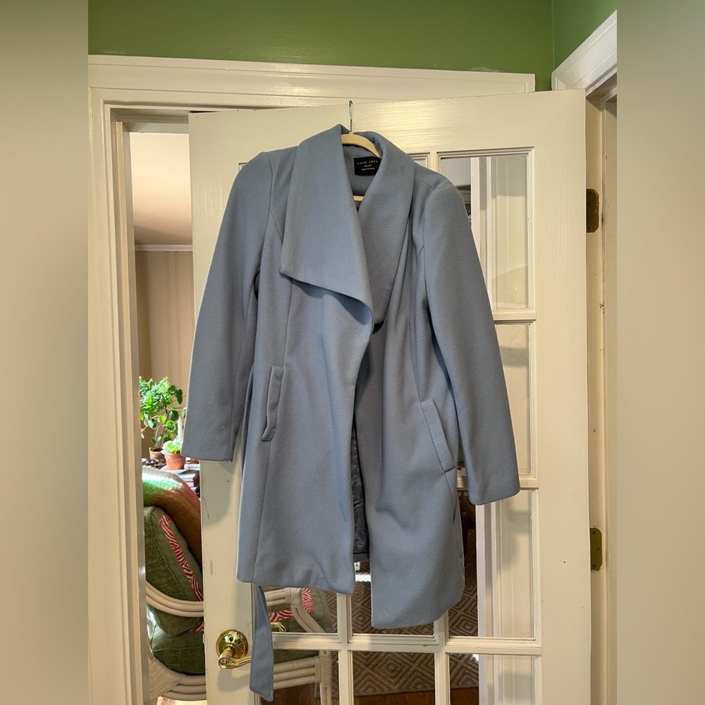 Love tree draped trench coat